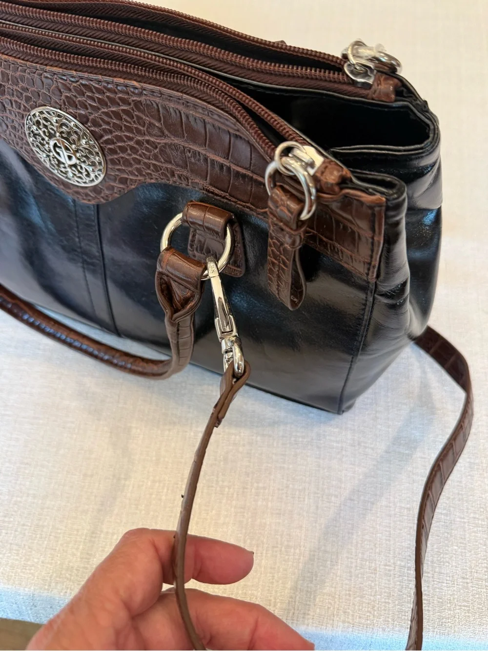 Giani Bernini structured leather